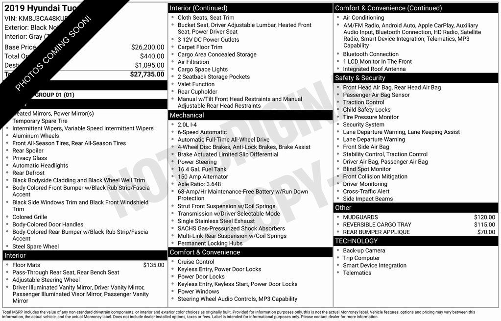 2019 Hyundai Tucson Value's photo