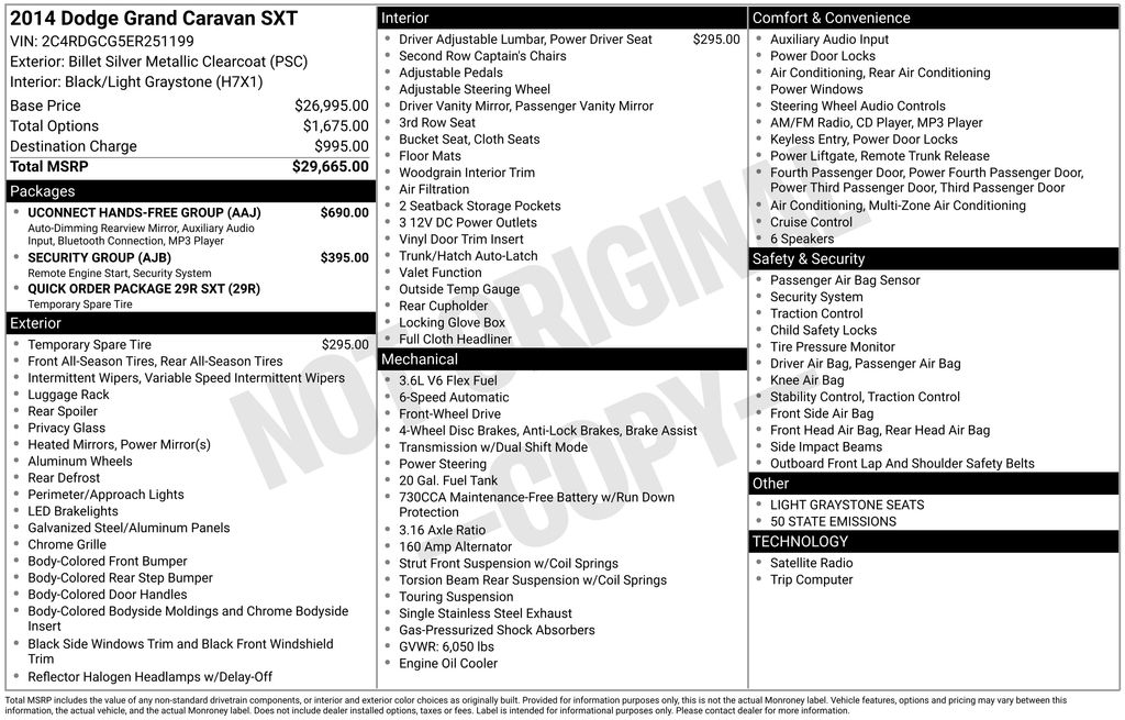 2014 Dodge Grand Caravan SXT