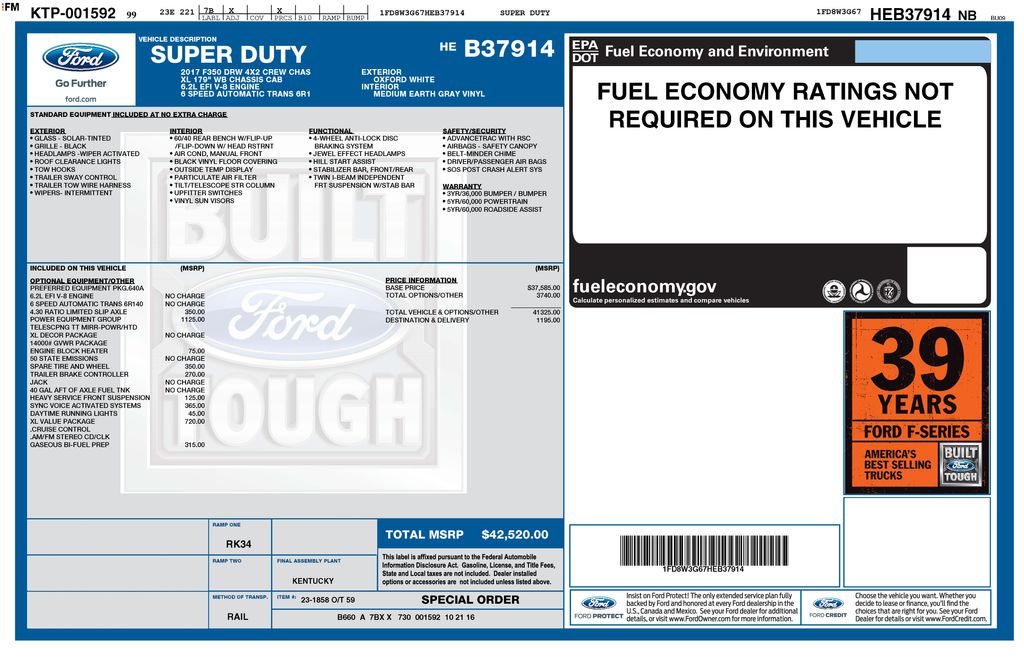 2017 Ford F-350 XL Crew Cab 179-In DRW's photo