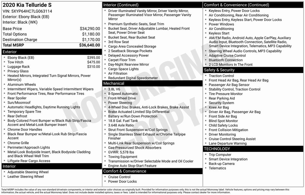 2020 Kia Telluride S's photo