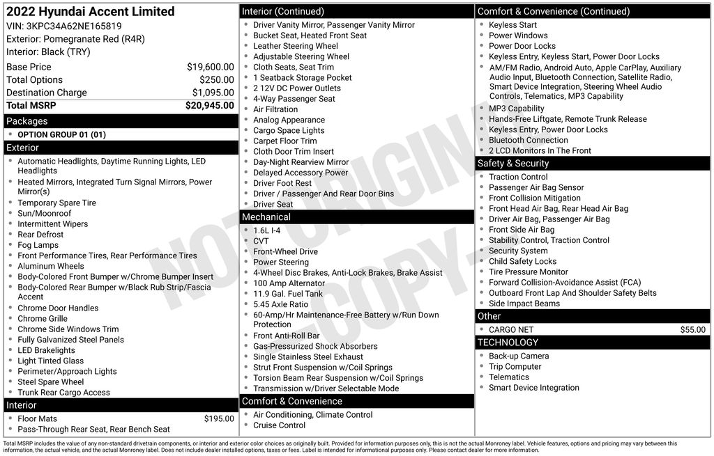 2022 Hyundai Accent 1.6 Limited IVT's photo