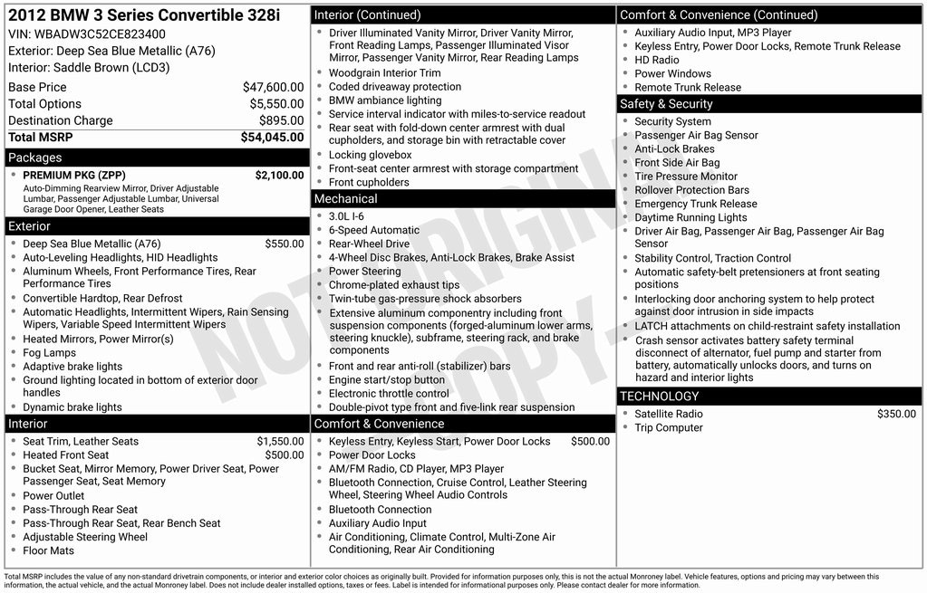 2012 BMW 3 Series 328i