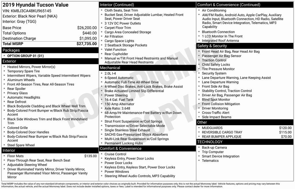 2019 Hyundai Tucson Value's photo