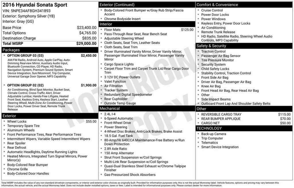 Used 2016 Hyundai Sonata Sport Sedan
