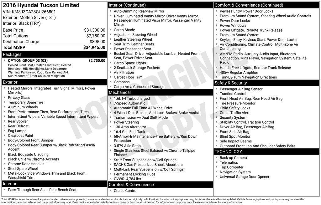 2016 Hyundai Tucson Limited