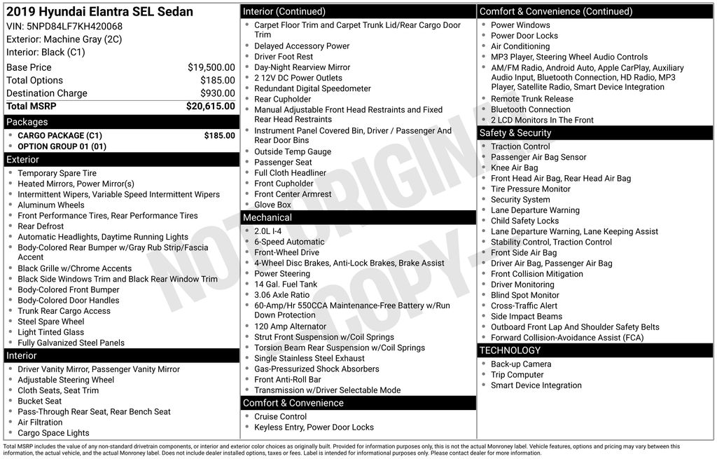 2019 Hyundai Elantra