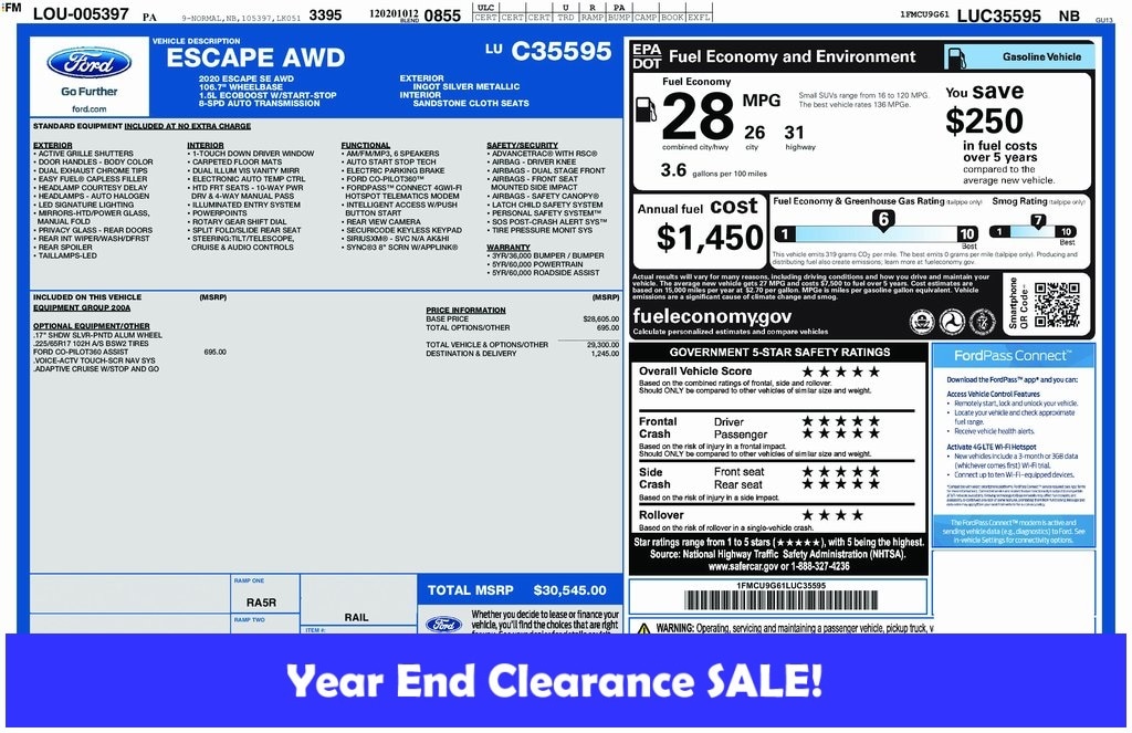2020 Ford Escape SE's photo