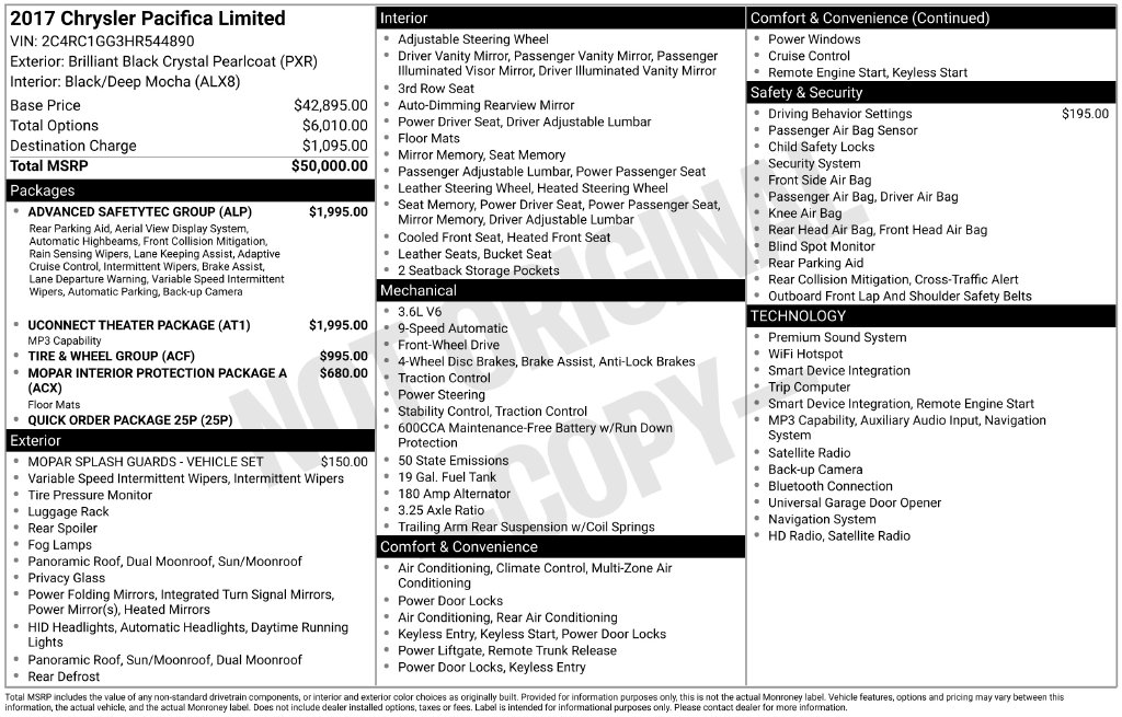 2017 Chrysler Pacifica