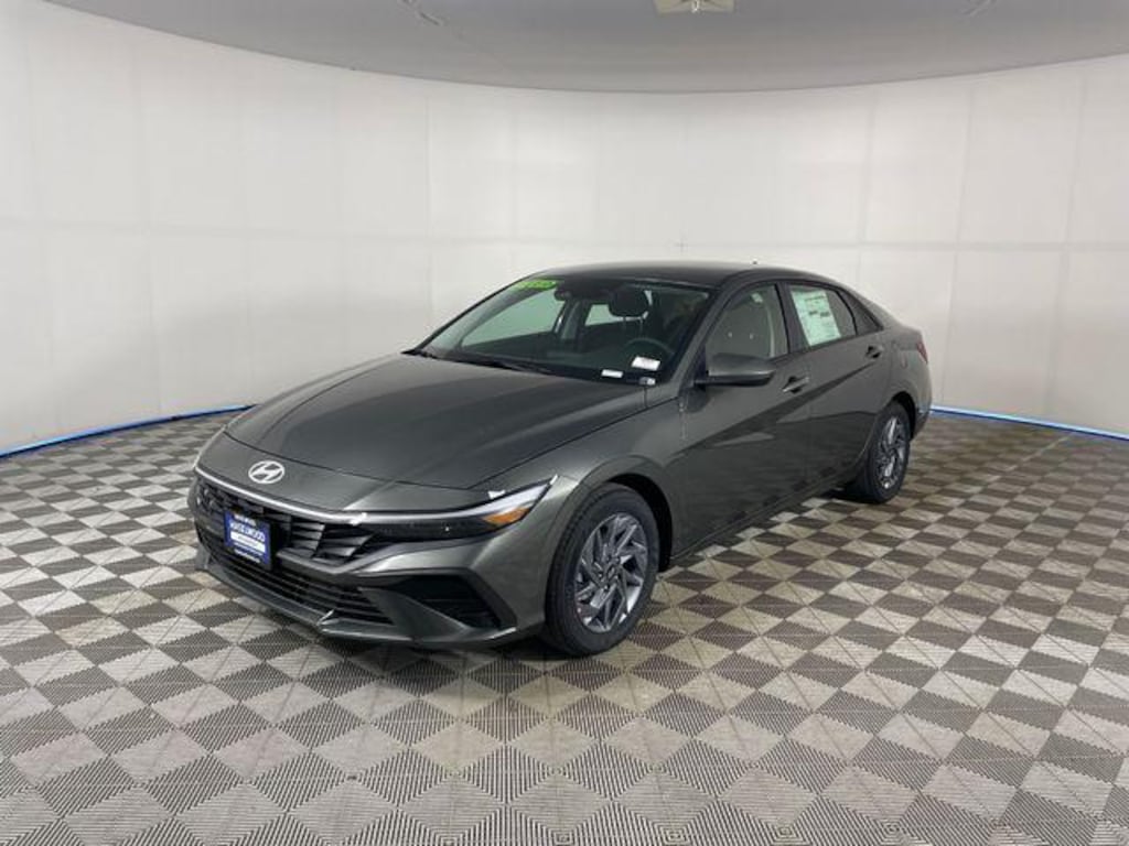 New 2026 Hyundai Elantra Hybrid Blue Sedan