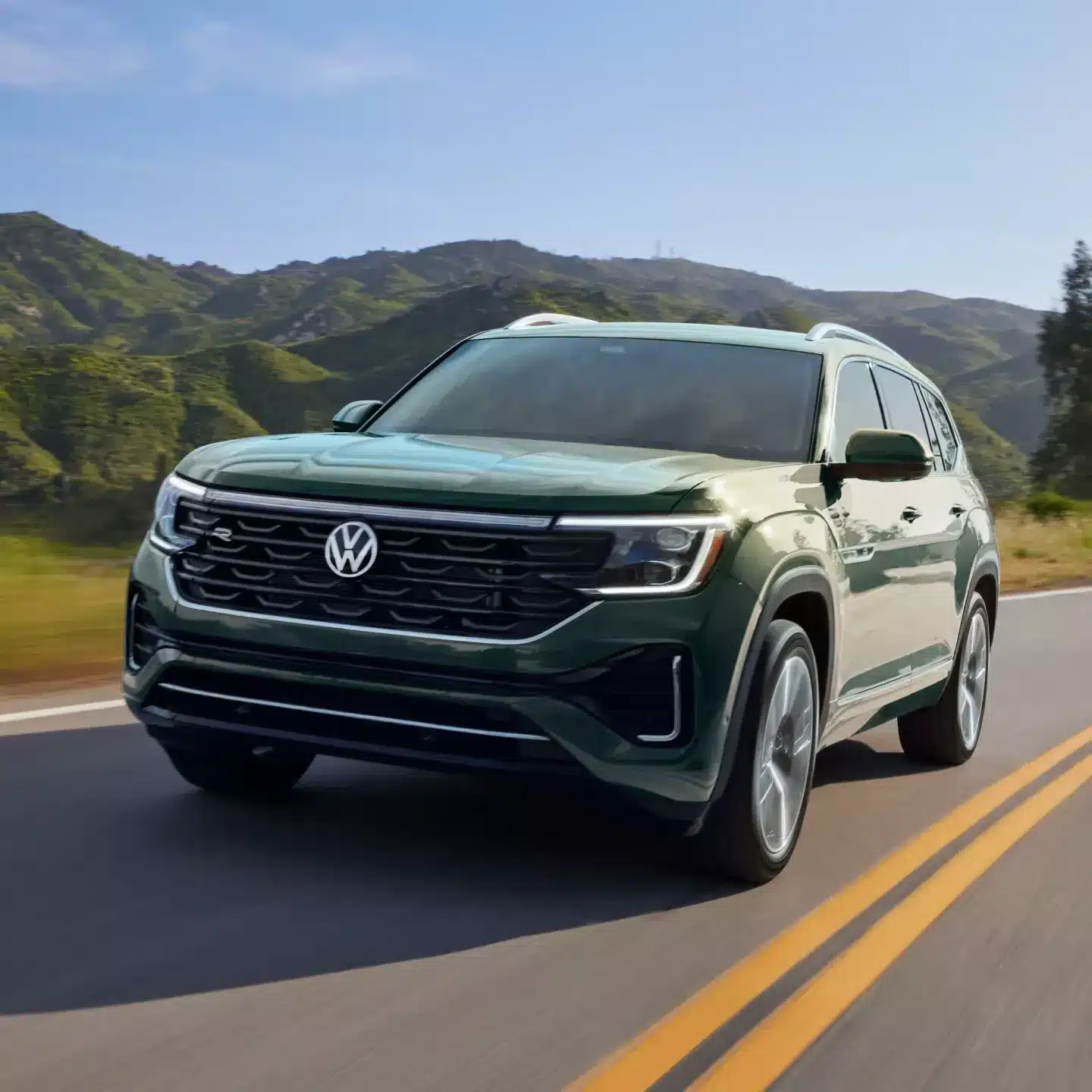 The modern, redesigned exterior of the 2026 Volkswagen Atlas.