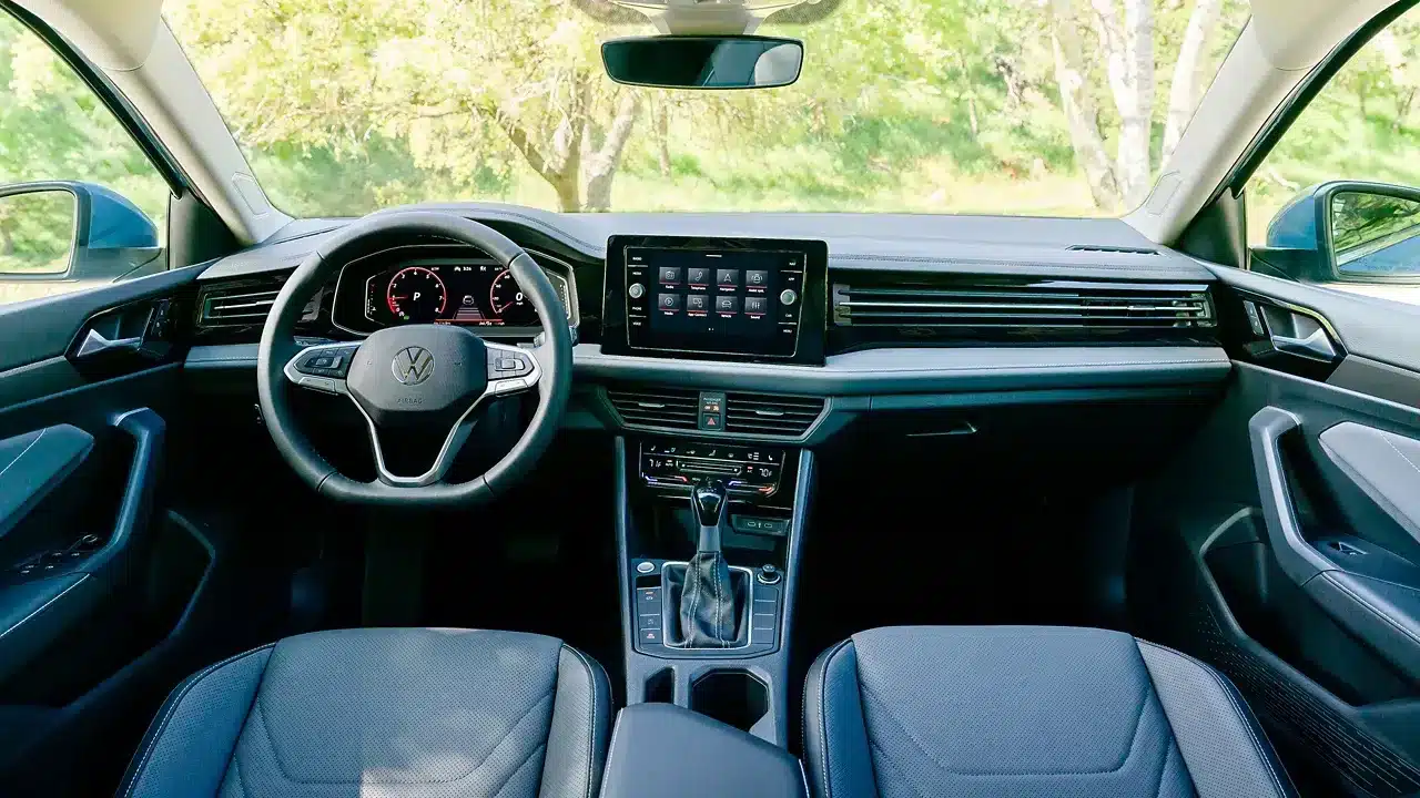 The spacious and sophisticated interior cabin with the Digital Cockpit display.