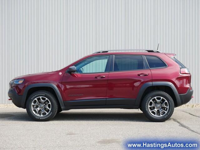 Certified 2021 Jeep Cherokee Trailhawk with VIN 1C4PJMBX7MD168004 for sale in Hastings, Minnesota