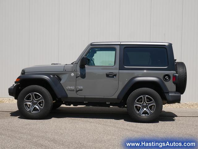 Used 2021 Jeep Wrangler Sport S with VIN 1C4GJXAN2MW556960 for sale in Hastings, MN