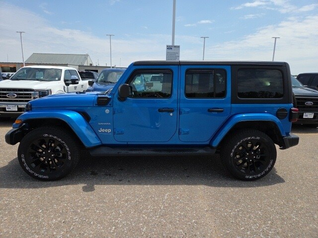 Used 2021 Jeep Wrangler Unlimited Sahara 4XE with VIN 1C4JJXP60MW803141 for sale in Hastings, NE