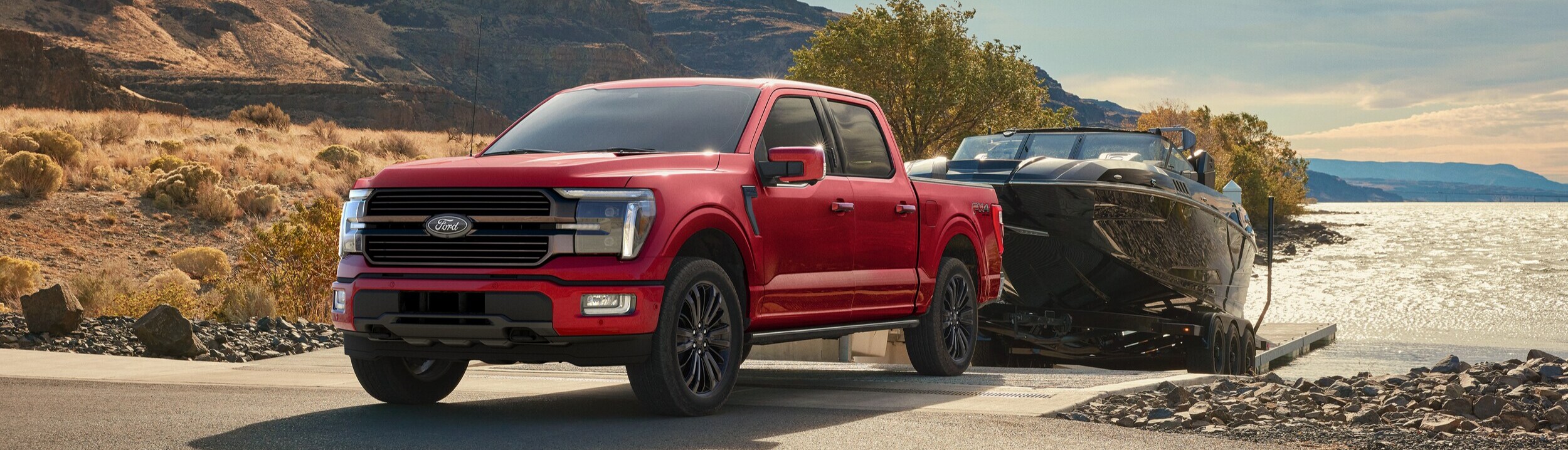 f-150 near the lake
