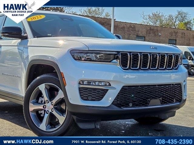 Certified 2023 Jeep Grand Cherokee 4xe with VIN 1C4RJYB63P8791768 for sale in Plainfield, IL