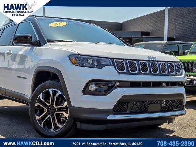 Certified 2023 Jeep Compass Limited with VIN 3C4NJDCN0PT516258 for sale in Plainfield, IL
