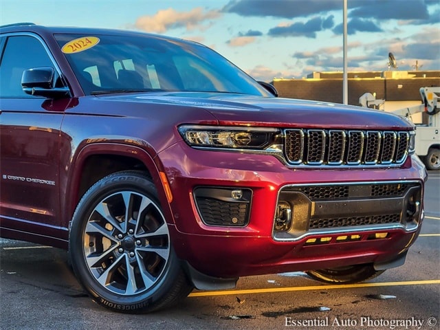 Certified 2024 Jeep Grand Cherokee Overland with VIN 1C4RJHDG6R8932440 for sale in Plainfield, IL