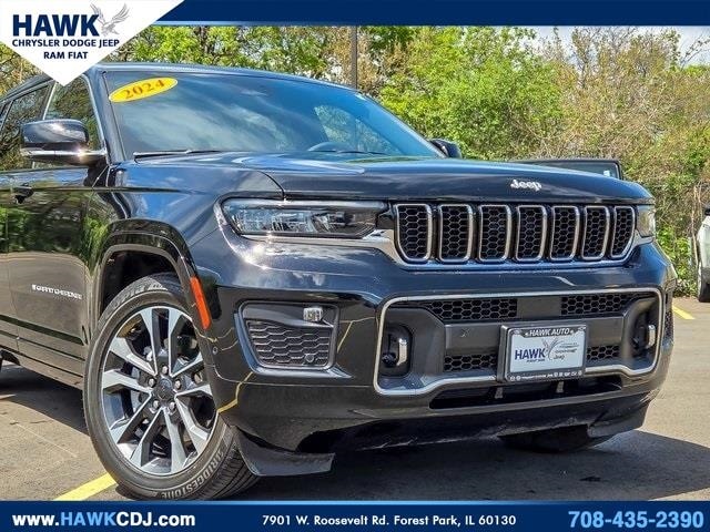 Certified 2024 Jeep Grand Cherokee L Overland with VIN 1C4RJKDG4R8517906 for sale in Plainfield, IL