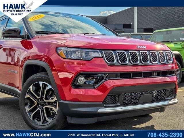 Certified 2023 Jeep Compass Limited with VIN 3C4NJDCN5PT526431 for sale in Plainfield, IL