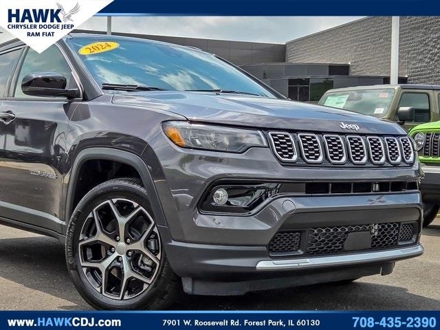 Certified 2024 Jeep Compass Limited with VIN 3C4NJDCN8RT131355 for sale in Plainfield, IL