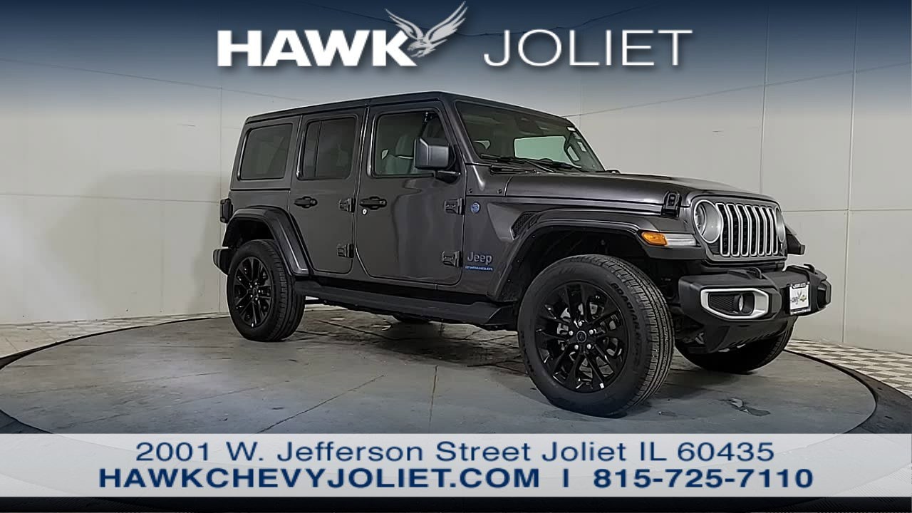 Used 2025 Jeep Wrangler 4xe Sahara 4XE with VIN 1C4RJXP68SW599706 for sale in Joliet, IL