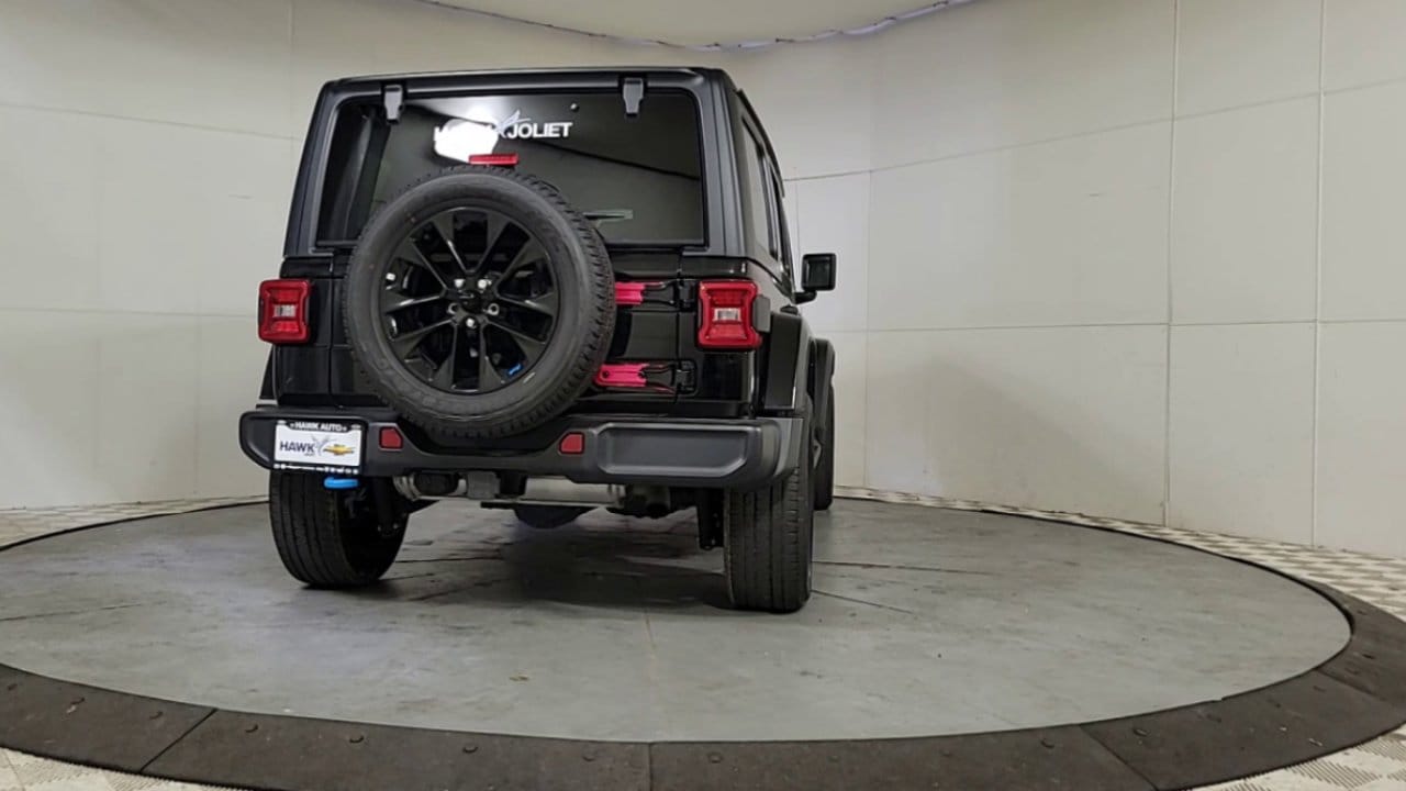 Used 2022 Jeep Wrangler Unlimited Sahara 4XE with VIN 1C4JJXP62NW178260 for sale in Plainfield, IL