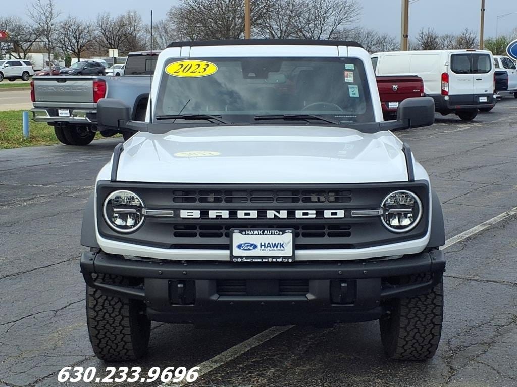Used 2023 Ford Bronco 4-Door Black Diamond with VIN 1FMEE5DP4PLC11217 for sale in Plainfield, IL