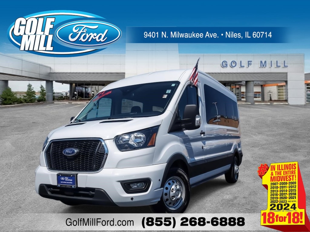 Used 2024 Ford Transit Passenger Wagon XLT T-350 148 Med Roof XLT AWD