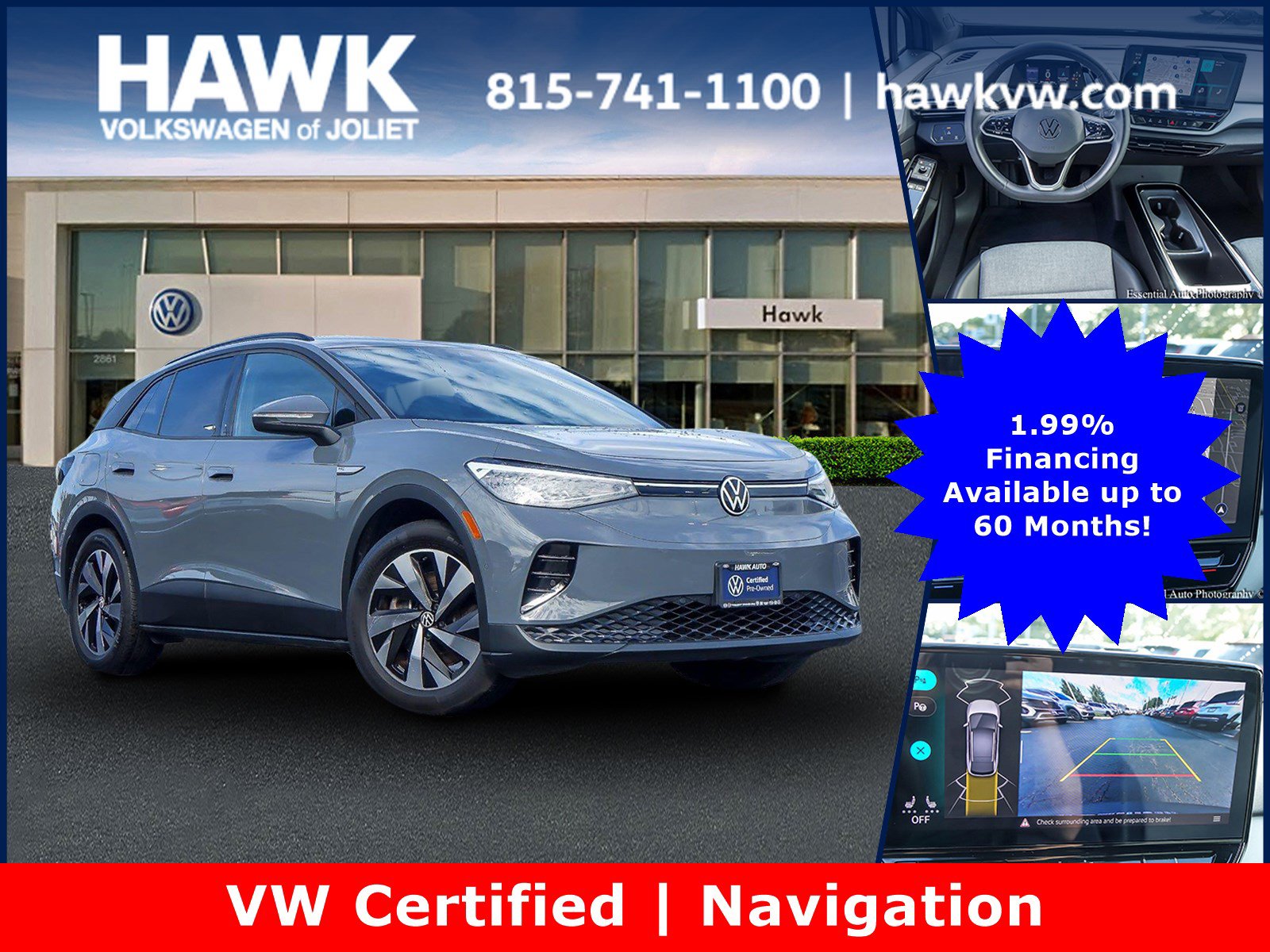 Used 2023 Volkswagen ID.4 PRO with VIN 1V2CMPE84PC029551 for sale in Plainfield, IL