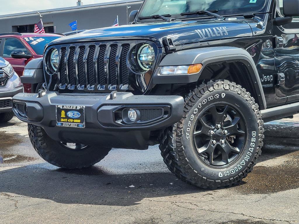 Used 2022 Jeep Wrangler Unlimited Willys with VIN 1C4HJXDN3NW230165 for sale in Plainfield, IL
