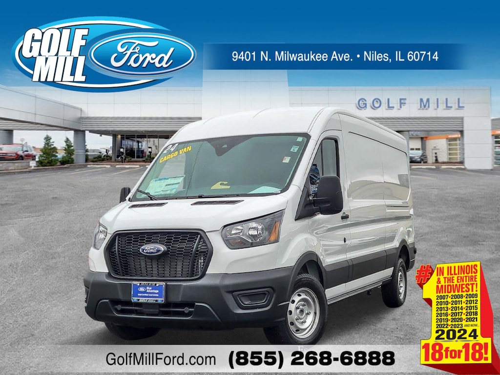 Used 2024 Ford Transit Cargo Van T-250 148 Med Rf 9070 GVWR RWD