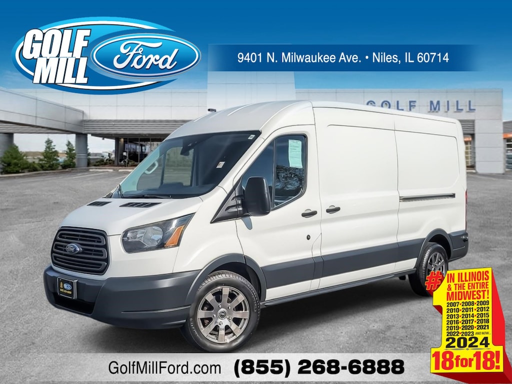 Used 2017 Ford Transit Van T-150 148 Med Rf 8600 GVWR Dual Dr