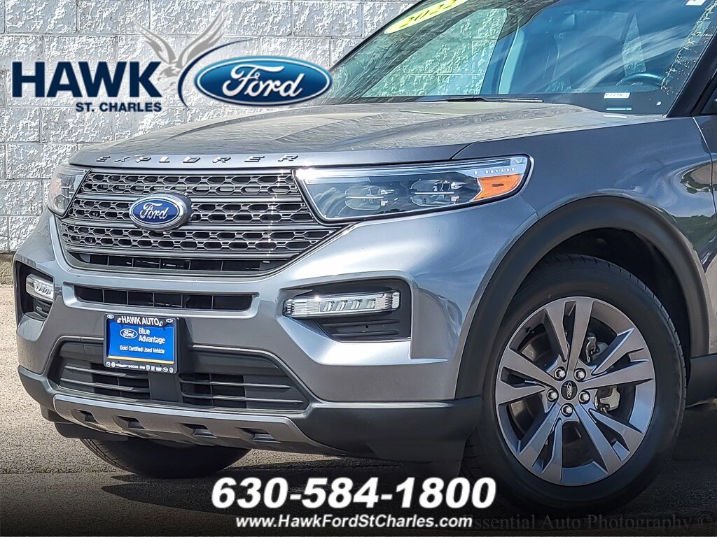 Used 2022 Ford Explorer XLT with VIN 1FMSK8DHXNGB45347 for sale in Plainfield, IL