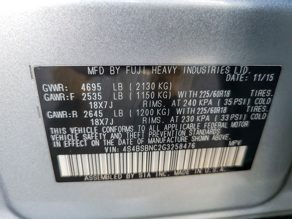 2016 SUBARU OUTBACK - Image 25