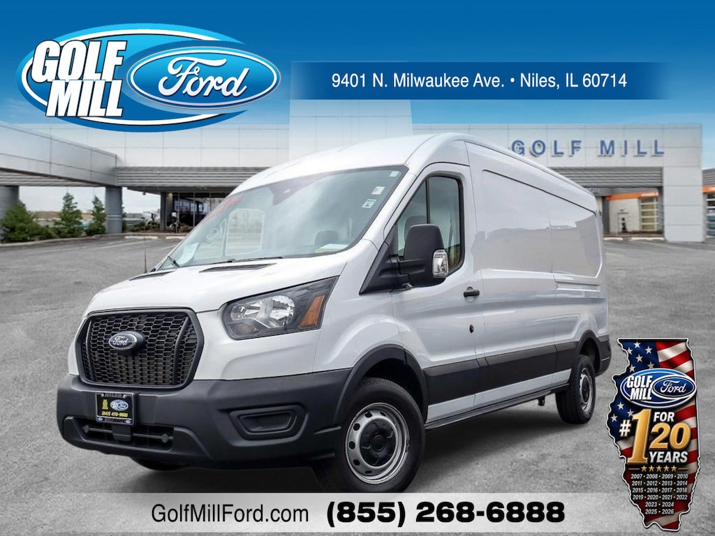 Used 2024 Ford Transit Cargo Van T-250 148 Med Rf 9070 GVWR RWD