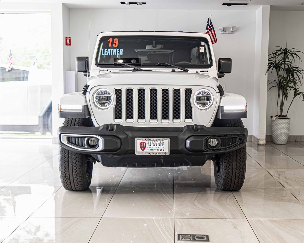 Used 2019 Jeep Wrangler Unlimited Sahara with VIN 1C4HJXEG7KW583388 for sale in Plainfield, IL