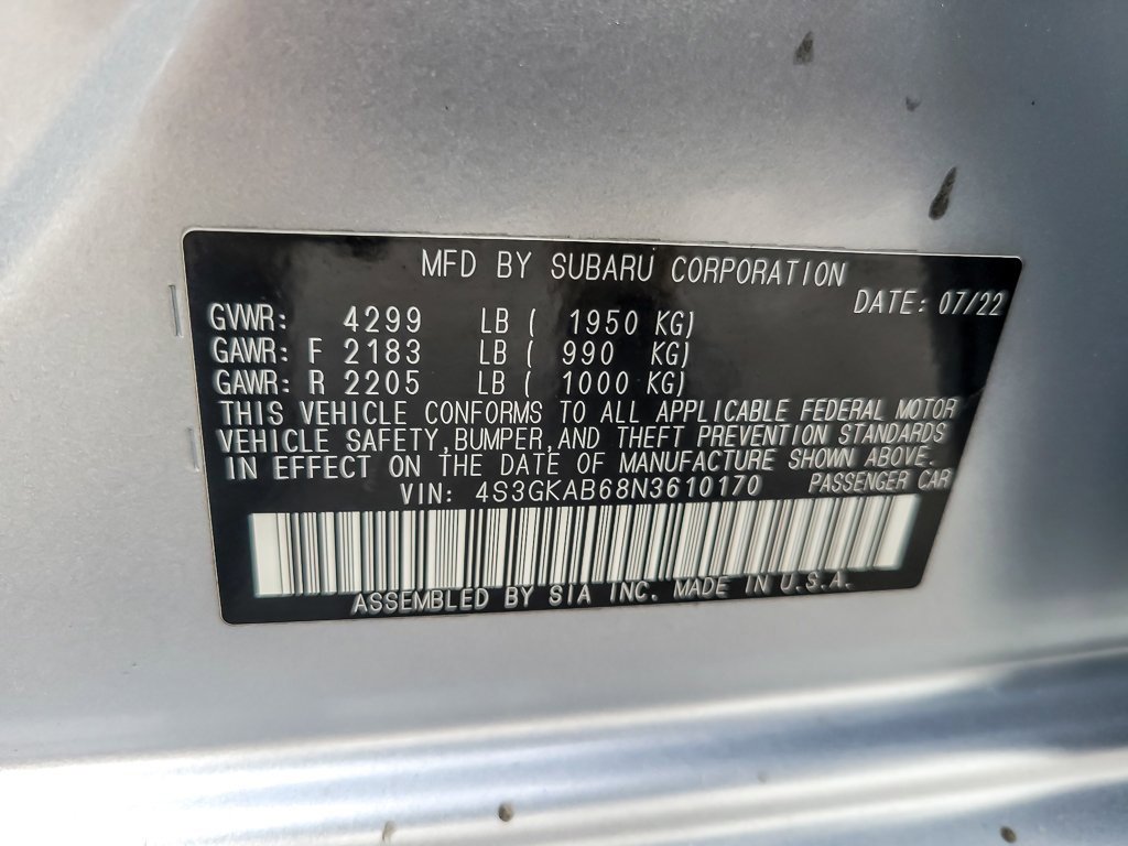 2022 SUBARU IMPREZA - Image 22