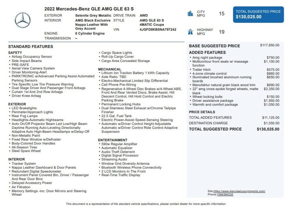 Used 2022 Mercedes-Benz GLE AMG GLE 63 S Coupe