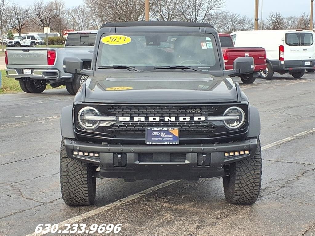 Used 2023 Ford Bronco 4-Door Wildtrak with VIN 1FMEE5DP2PLB52880 for sale in Plainfield, IL