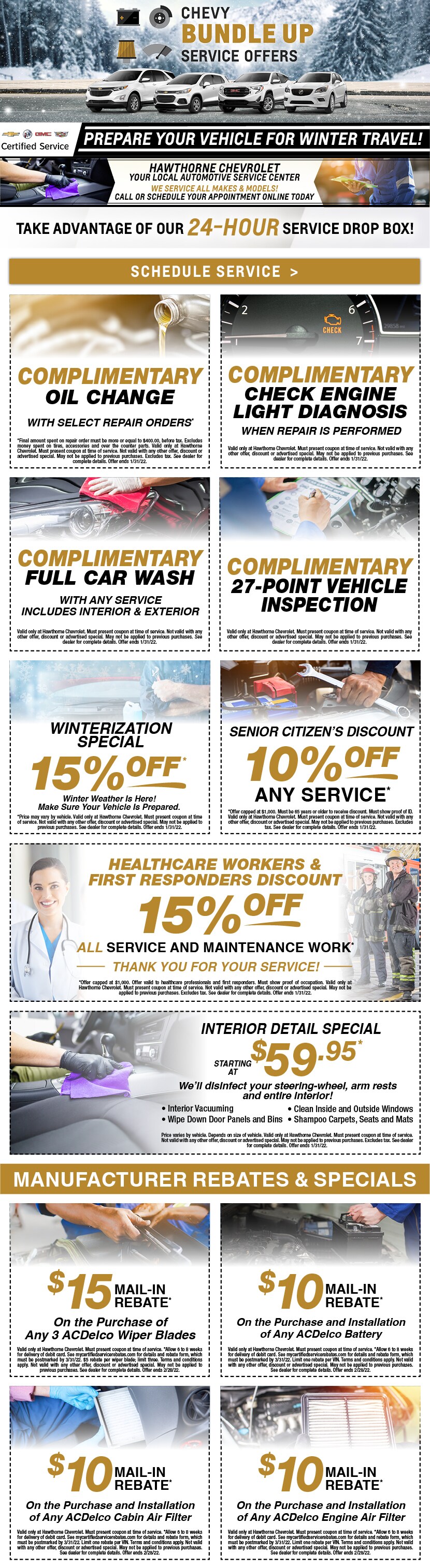 Chevy Bundle Up Service Offers