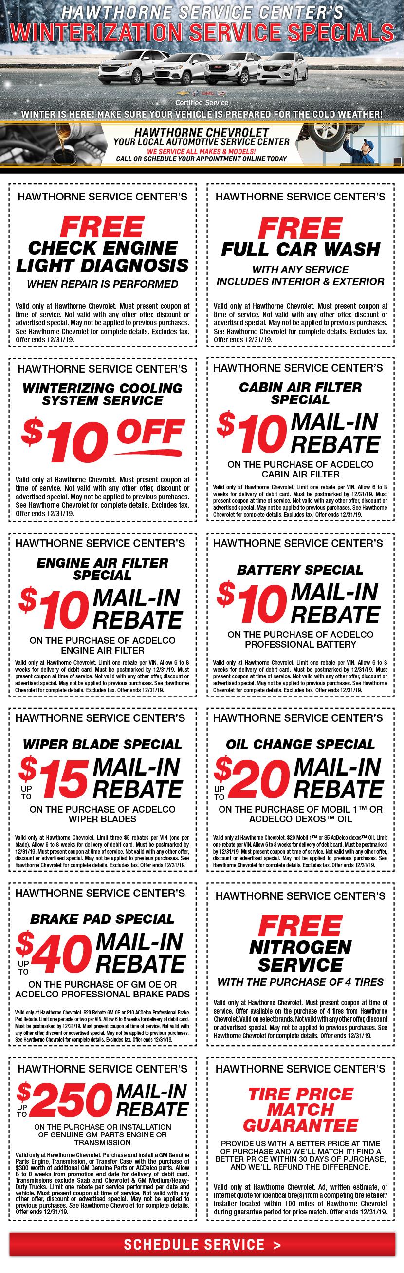 Gm service sales specials