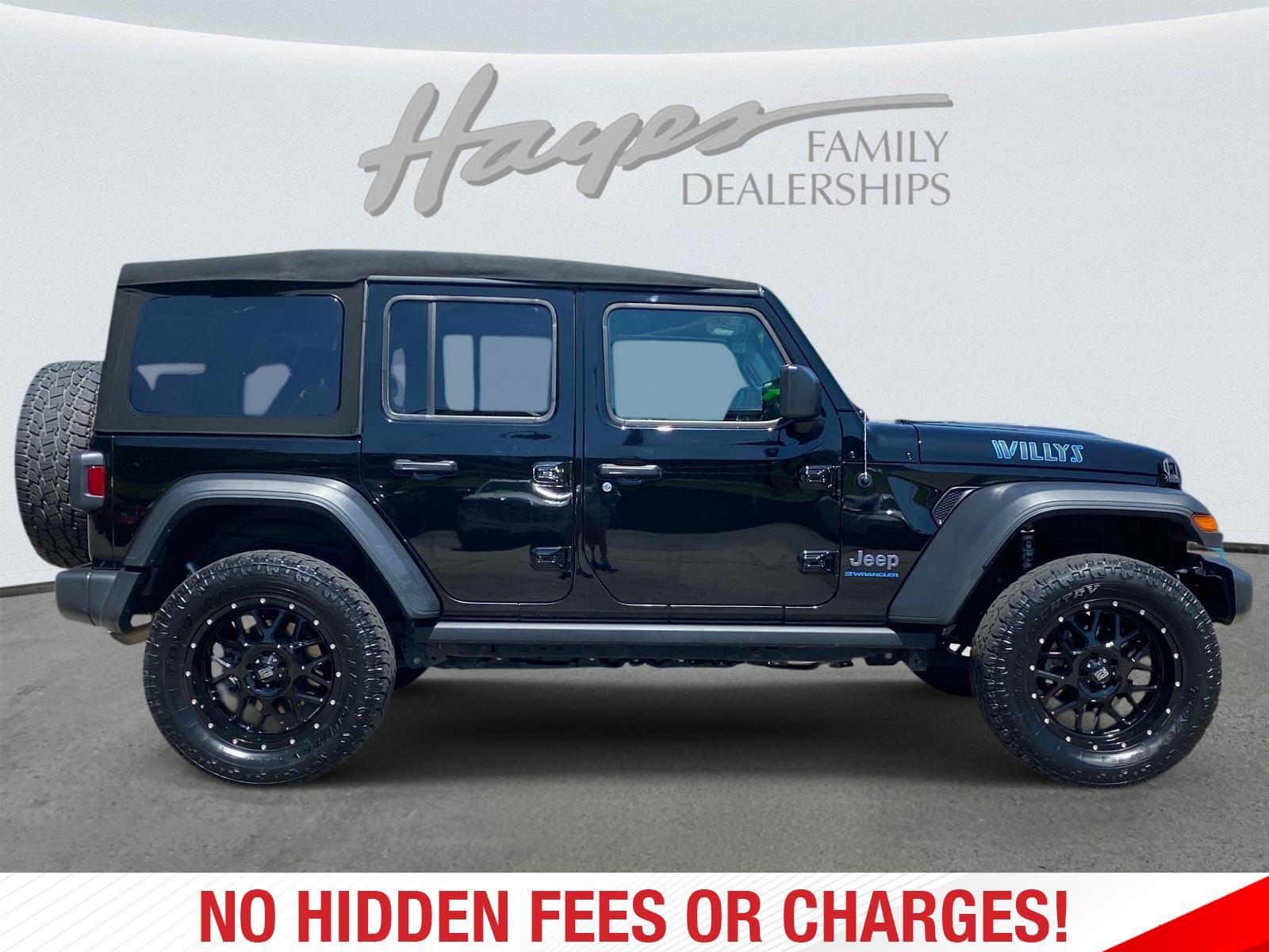 Used 2023 Jeep Wrangler 4xe Willys 4XE with VIN 1C4JJXN68PW592438 for sale in Lawrenceville, GA