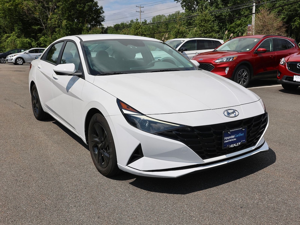 Certified 2023 Hyundai Elantra HEV Blue Sedan