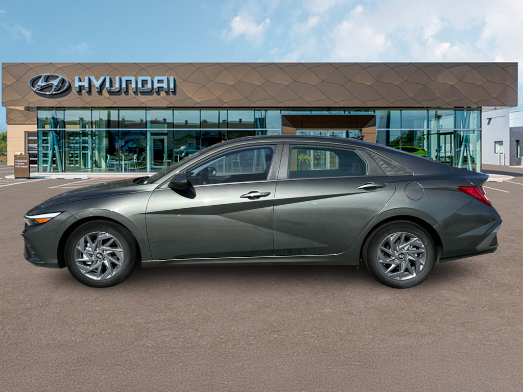 New 2025 Hyundai Elantra Hybrid Blue Sedan
