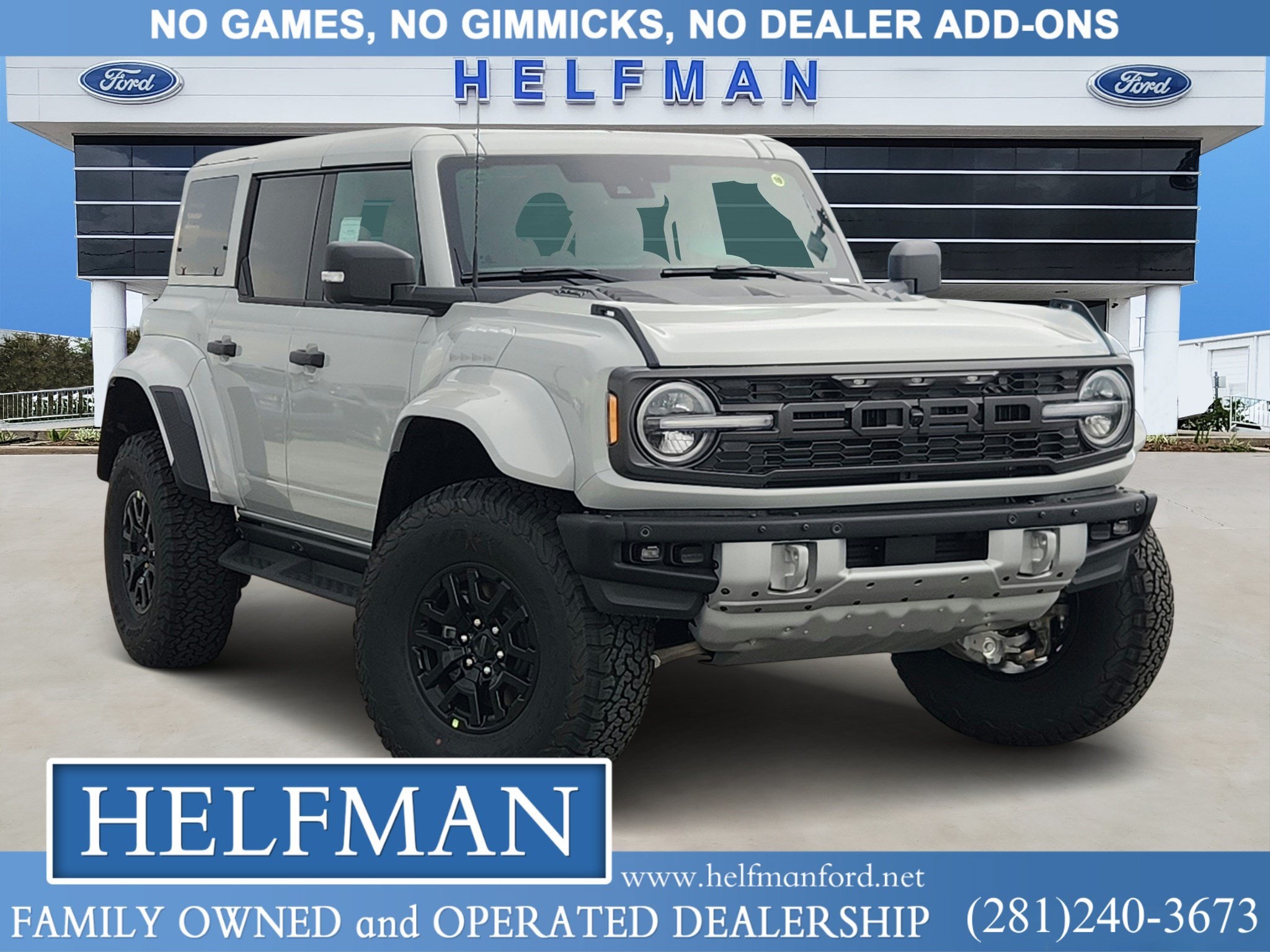 Avalanche Gray 2026 Ford Bronco Raptor SUV / Crossover Four-Wheel Drive Automatic