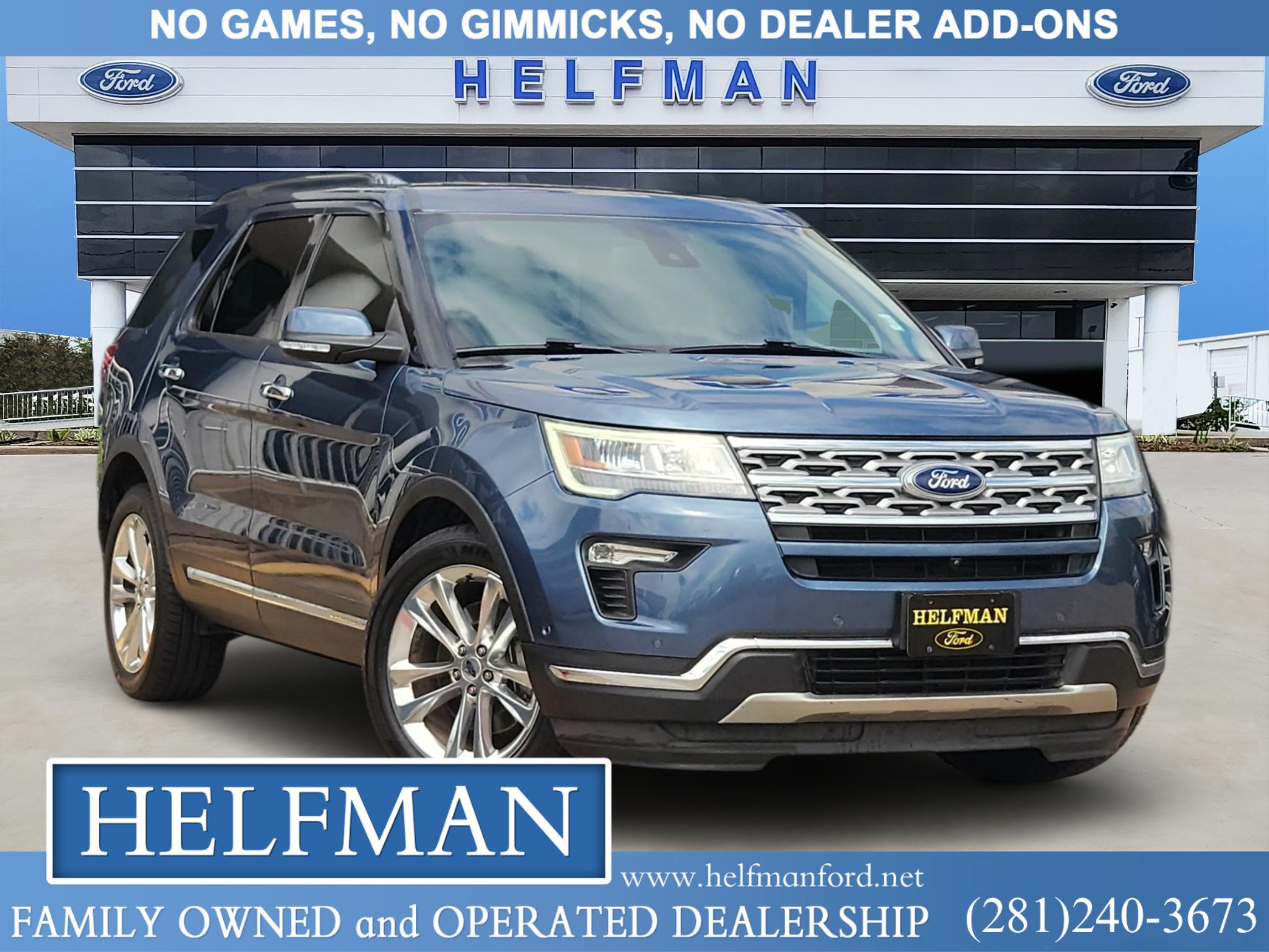 Used 2018 Ford Explorer Limited SUV 1FM5K7F85JGB99430 for Sale in Stafford, TX at Helfman Ford