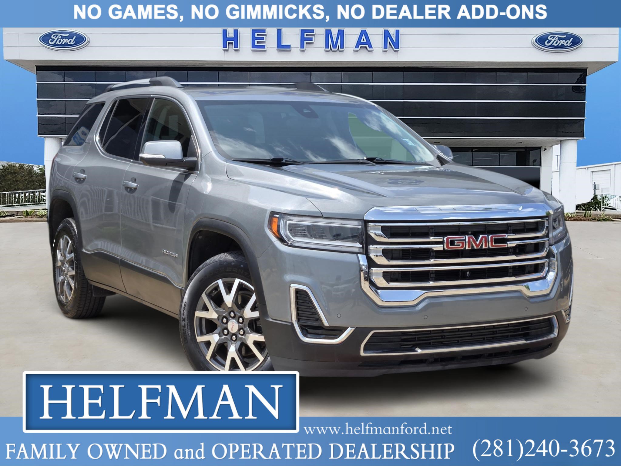 Used 2023 GMC Acadia SLE SUV 1GKKNKL47PZ194587 for Sale in Stafford, TX at Helfman Ford
