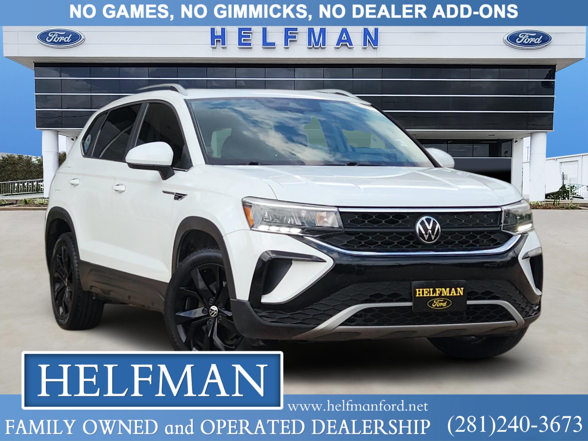 Used 2023 Volkswagen Taos SE SUV 3VVEX7B27PM303648 for Sale in Stafford, TX at Helfman Ford