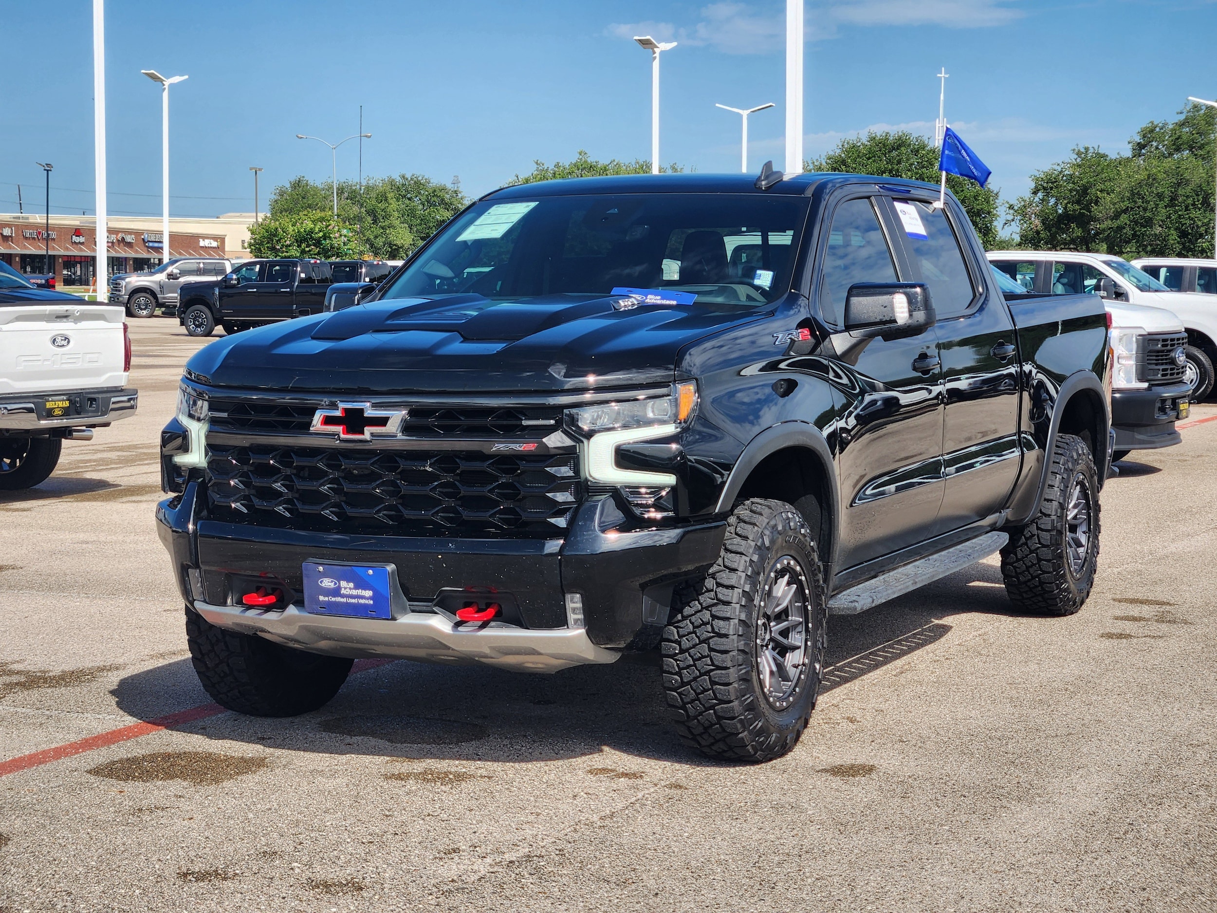 Certified 2023 Chevrolet Silverado 1500 ZR2 with VIN 3GCUDHEL9PG268686 for sale in Stafford, TX
